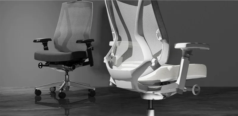 Office chair with ergonomic design for improved posture and reduced back strain.